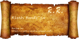 Rieth Renáta névjegykártya