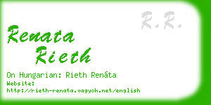 renata rieth business card