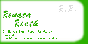 renata rieth business card